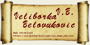 Veliborka Belovuković vizit kartica